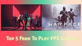 Top 5 Free To Play First Person Shooter Games In Hindi.