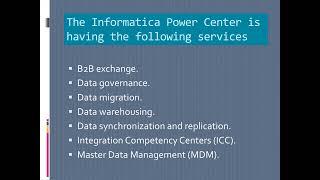 Informatica Power Center training