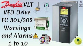 #Danfoss VLT VFD Drive FC 301 and 302 Warnings and Alarms