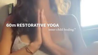 60m challenging restorative yoga flow.  inner child healing.