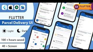 Flutter Parcel Delivery App UI || Courier Delivery with tracking App UI