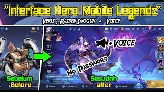 INTERFACE MLBB!! Script Interface Mobile Legends Raiden Shogun | Script Background Ml Raiden Shogun