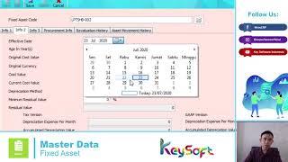 Key ERP Software Tutorial - Master Data - Fixed Asset