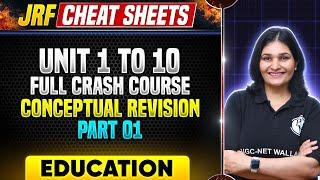 UGC NET 2024:Unit 1 to 10 Full Crash Course (Part 1)Conceptual Revision UGC NET Education 2024