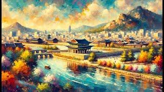 NEW Vintage Seoul Canvas Artwork -  (1 Hour, Soothing Music)