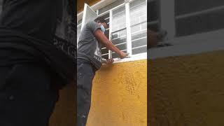 how to repair the steel window glass with glass putty