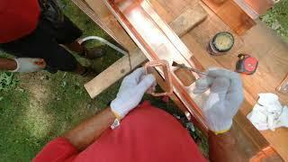 Soldering copper gutter