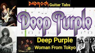 My Woman From Tokyo - Deep Purple - Guitar + Bass TABS Lesson (Rewind)