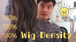 Wig density 130 vs 150 vs 180% meaning explained,  How does 130% density Wig look like?