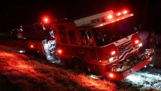 Indianapolis firetruck goes off-road while responding to north side apartment fire