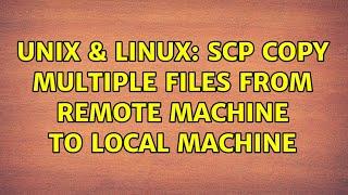 Unix & Linux: scp copy multiple files from remote machine to local machine (2 Solutions!!)