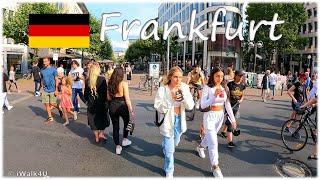  Frankfurt Germany City Walking Tour  4K Walk ️  (Sunny Day)