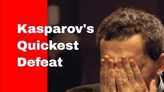 Kasparov's quickest defeat: Deep Blue (Computer) vs Garry Kasparov 1997