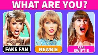 ‍️Which Taylor Swift Fan are you? Swiftie TestMusic Quiz