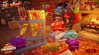 1 Present Left Remaining Fortnite Winterfest 2021 All Gifts Open Glitch Bug Problems Cosy Lodge