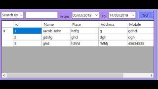 Part :7 Retrieve Data to grid view from ms SQL using DatePicker