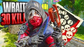 INSANE Wraith SOLO and 30 KILLS & 5,500 Damage Apex Legends Gameplay Season 19