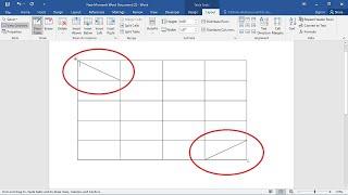 How to diagonally split a table cell in Word