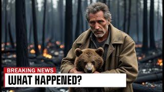 Bear Burned by Forest Fire Calls for Help – The Old Man's Next Action Will Leave You Speechless!