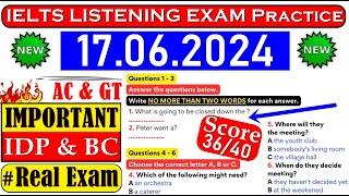 IELTS LISTENING PRACTICE TEST 2024 WITH ANSWERS | 17.06.2024