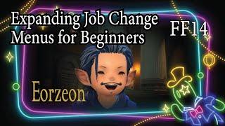 FF14 Expanding Hotbar Menus for Beginners (Job Change Menu)