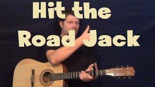Hit The Road Jack (Ray Charles) Easy Guitar Lesson Strum Chord How to Play Tutorial