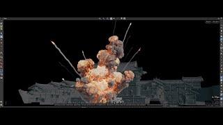 PYRO || Large-Scale Explosion - Trail   -  Houdini - ( HIP File Free  )