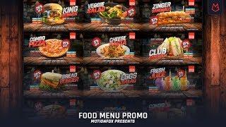 Food Menu Promo ( After Effects Template )  AE Templates