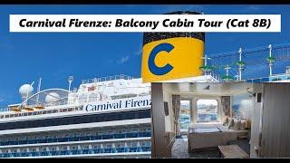 Carnival Firenze Balcony Cabin Tour Category 8B April 2024