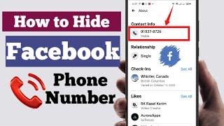 How to Hide Your Phone Number in Facebook 2021