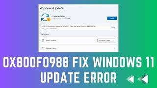 0x800f0988 fix Windows 11 update error