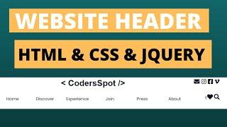 How To Make A Website Header Using HTML And CSS Step By Step | Web Design | Website Development - 1