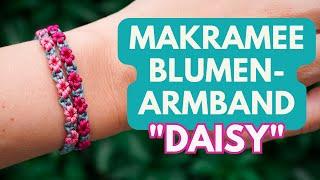 Makramee Armband "DAISY" | DIY Blumen-Schmuck knüpfen