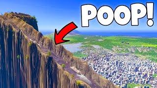 Making a 1000m tall POOP SLIDE in Cities Skylines!