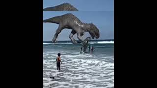 Dinosaurs appeared on the beach  Dominus Rex#strange trend