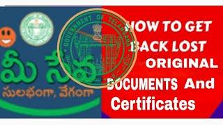 How to get back your lost original certificates@sknews7566