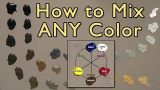 How to Mix ANY Color - No Talent Method - oil painting instruction