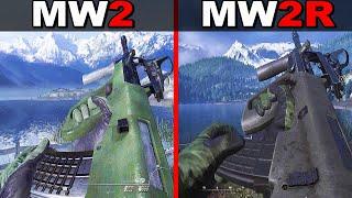 MW2 vs MW2 Remastered - All Weapons Comparison   [MW2 vs MW2CR]