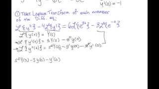 Laplace Transform Initial Value Problem Example