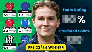 FPL Winner's Team Reveal!  | FPL 2023/2024 Champion's First Draft | Fantasy Premier League 2024/25