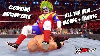 Clowning Around Pack ALL the new moves + taunts (wwe 2k22)