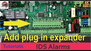 How to add a plug in onboard expander board to your IDS x-series alarm system panel