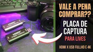 REVIEW - Placa de Captura HDMI do Aliexpress (Teste usando Sony A6000 no OBS para LIVES) FUNCIONA???