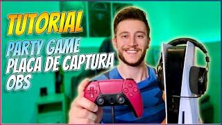 ÁUDIO PARTY PS4/PS5 COM PLACA DE CAPTURA E CONFIGURAÇÃO OBS