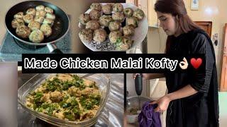 I made Chicken Malai Kofty️ | turns out so good | Ammara Ahmad Vlog