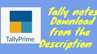 Tally prime full course book | notes pdf download