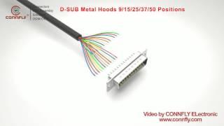 D-sub Metal Hoods 9/15/25/37 Positions