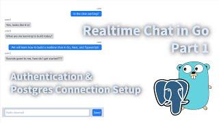 Go Realtime Chat Part 1: authentication + db connection setup (clean architecture, cookie-based JWT)
