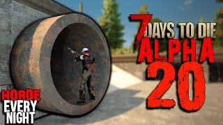 DISCOVERING UNDERGROUND TUNNELS! - HORDE EVERY NIGHT Day 6 | 7 Days to Die Alpha 20 Gameplay