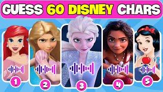 Guess The Top 60 DISNEY CHARACTERS By EMOJI SONG In The 5 Seconds | DISNEY SONGS Trivia | NT Quiz